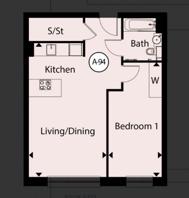 Floorplan for a94 The Lock Greenford Quay