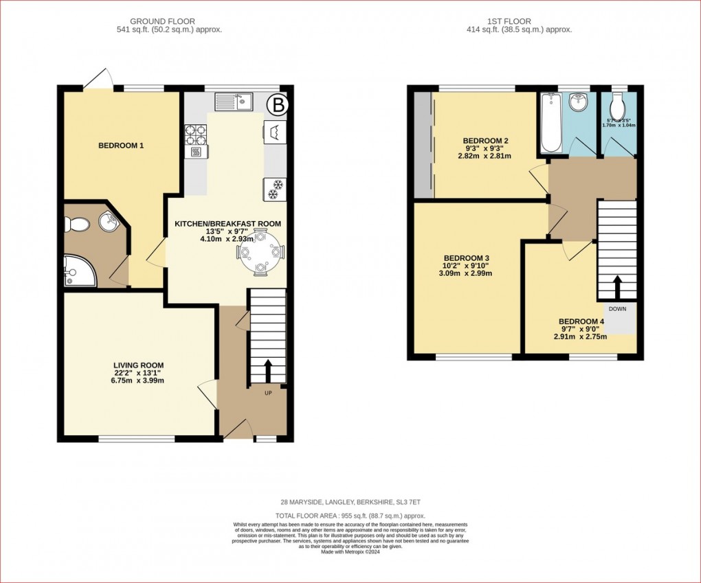 Floorplan for Maryside, Slough, SL3 7ET