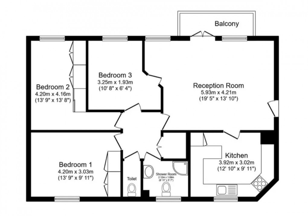 Floorplan for Gooden Court, Harrow, HA1 3PZ