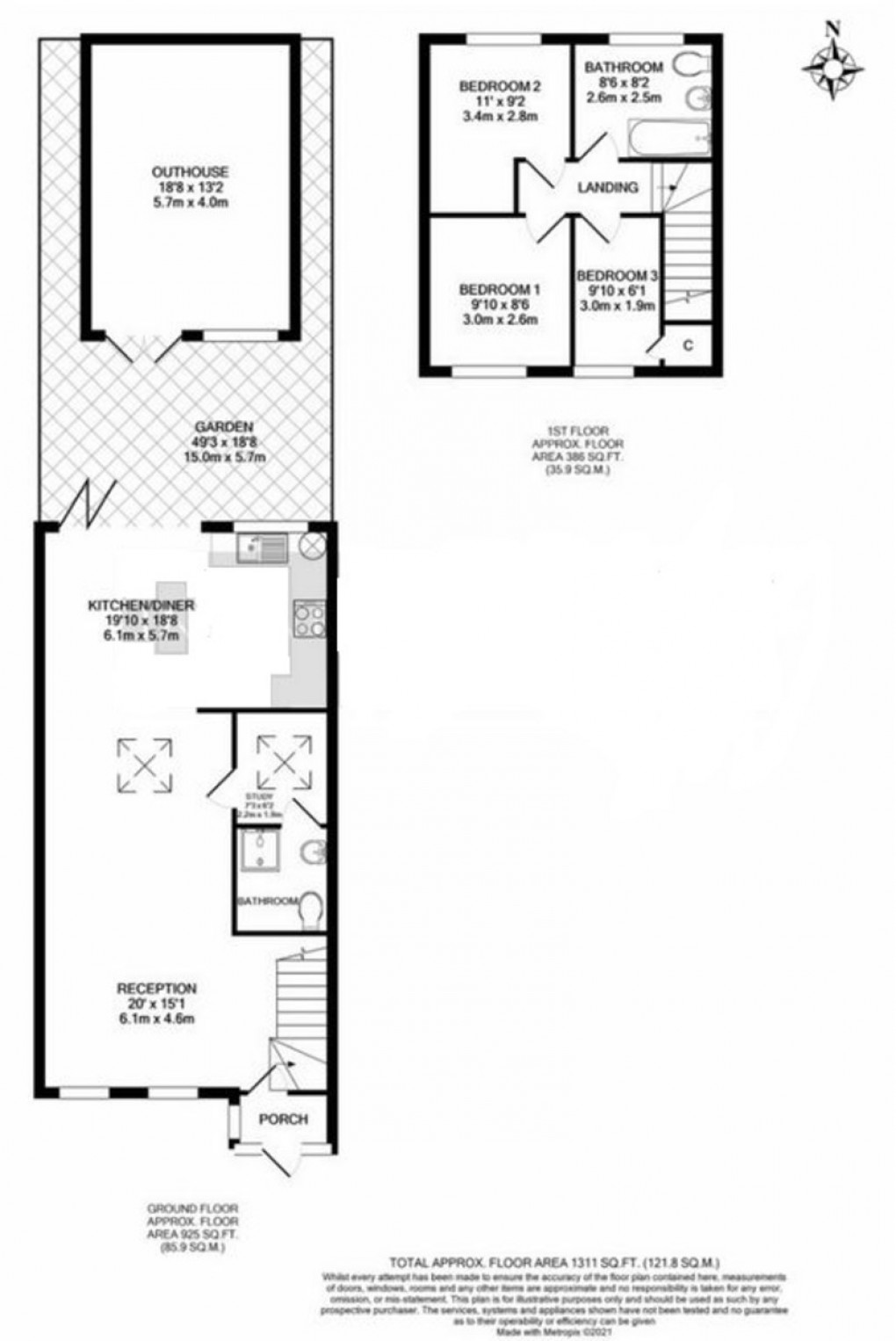 Floorplan for Moorhouse Road, Harrow, HA3 9JD